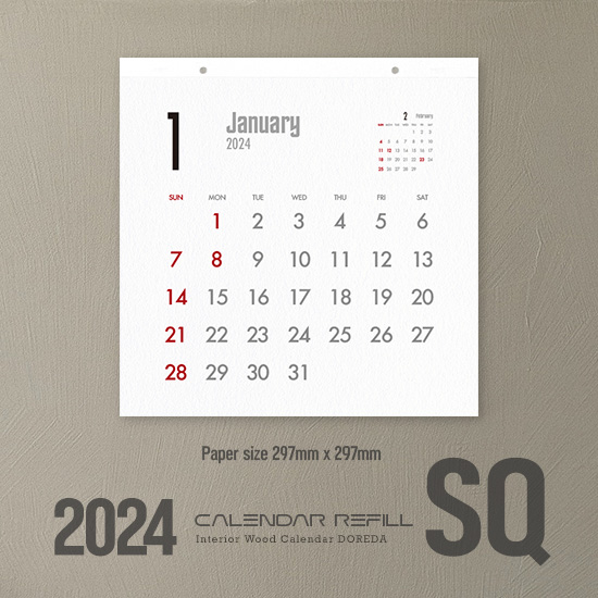 カレンダー用リフィル-SQ